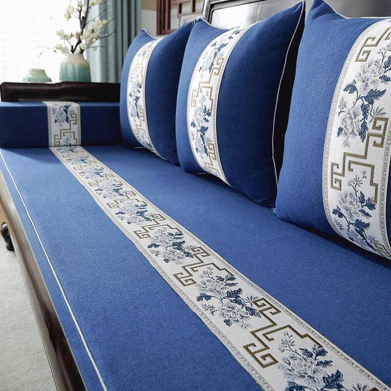 Подушка для дивана из палисандра, новая подушка в китайском стиле, мебель из цельного дерева, нескользящая утолщенная губчатая подушка высокой плотности, подушка для сиденья