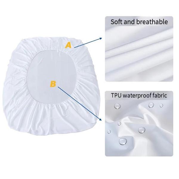 Waterproof Fitted Sheet Breathable Anti-Bacteria Solid Color Modern Mattress Cover Urine Double Bedspread Sheets Bed Set