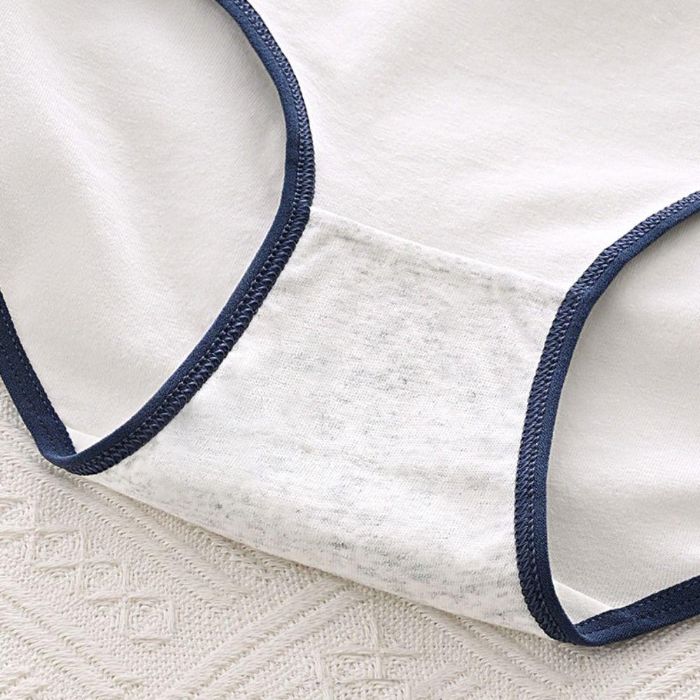 5PCS Bowknot Love Heart Panties Low Waist Women Underwear Sweet Strawberry Briefs Girls