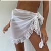 Mesh Ruffle Swimwear Cover Ups Sheer Wrap Beachwear Skirt Fashion Beach Cover Ups Summer Season