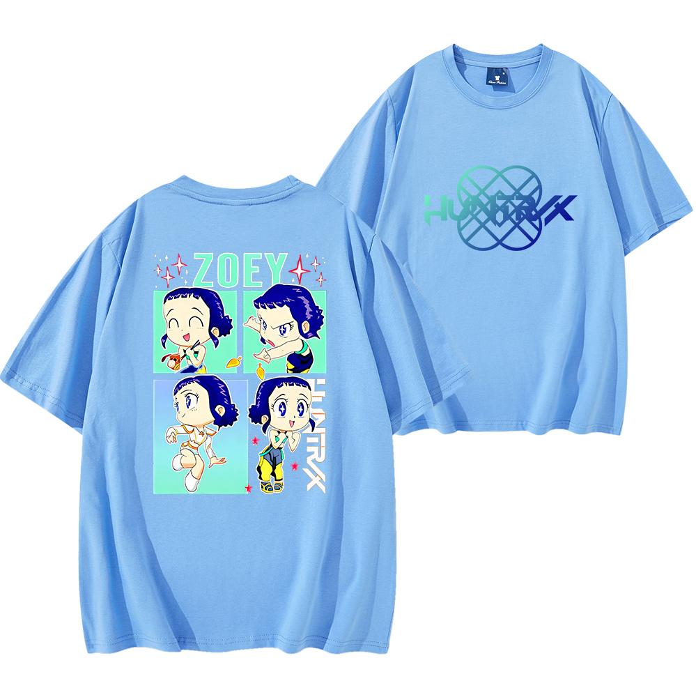 Zoey Kpop Demon Hunters Unisex Tee Shirt Zoey Shirt Anime Demon Hunters Tee Men Women Short Sleeve Streetwear Hip Hop Tops