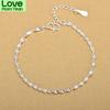 925 Sterling Silver Fashion Simple Elegant Twisted Chain Bracelets Jewelry For Woman Wave Anklet Gifts