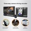 3Lens FHD 1080P Dashcam Car DVR Touch Camera Night Vision Loop Recording Front Inside Rear 3waysVehicle Accessories