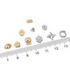 30-50Pcs Gold/Rhodium Plated CCB Loose Space Beads Star Flower Beads for Bracelet Necklace DIY Jewelry Making Beads