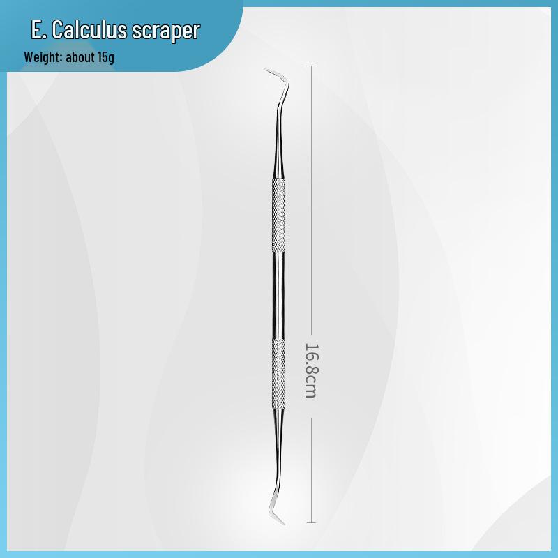 Набор стоматологических инструментов: Двусторонний зонд из нержавеющей стали, ротовое зеркало и набор для чистки зубов