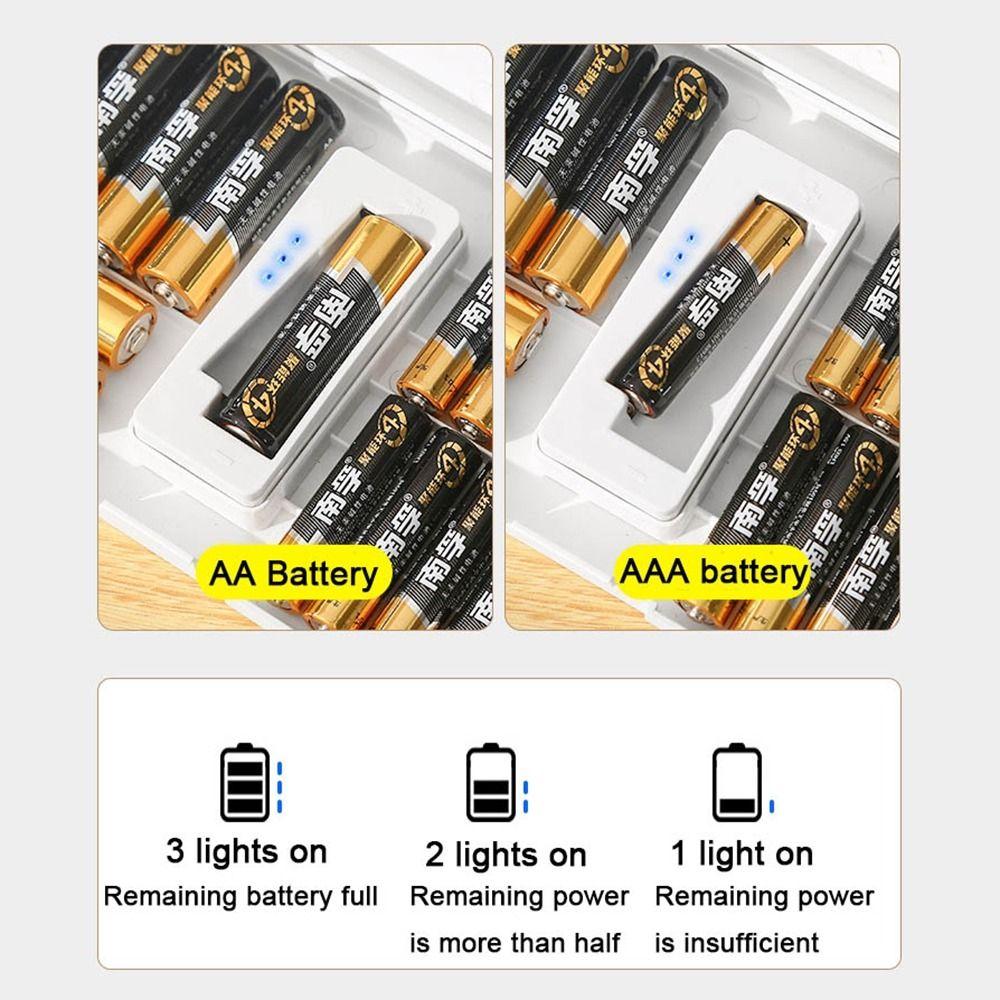 Wear-resistant Battery Case Plastic Data Cable Case Bilayer Data Cable Case for AA/AAA Batteries