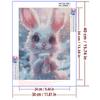 5d DIY Diamond Painting Cross Stitch Cartoon Animal Rabbit Diamond Embroidery Mosaic Full Round Drill Home Decor