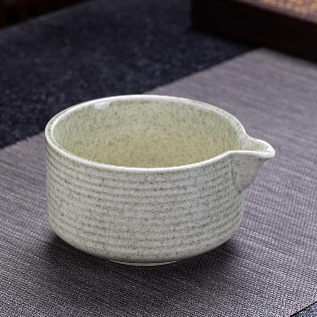 Matcha Grey Green Ceramic Matcha Bowl Large Capacity High Temperature Resistant Tea Salad Soup Bowl Smooth Green Tea Maker Cup