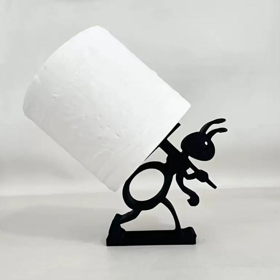 2 шт./набор Держатель для туалетной бумаги в виде муравья, 3D-печать, отдельно стоящая тачка, держатель для туалетной бумаги в виде муравья, диспенсер для рулона бумажных полотенец, полка для хранения