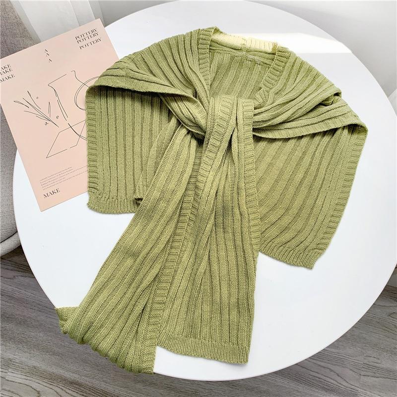 1 шт. Женская элегантная маленькая шаль вязаный шарф завязывающийся на шее шаль