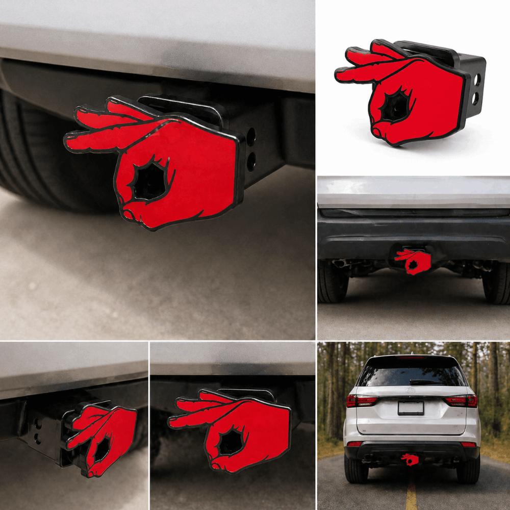 Circle Hand Pattern Trailer Receiver Cover Lightweight Material SUV Rear Cover Outdoor Adventures