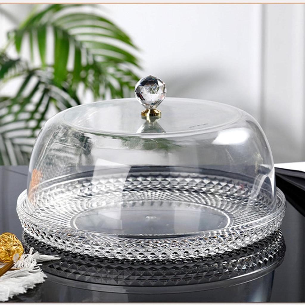 Акриловая подставка для торта с куполом, держателем для сервировочной тарелки и выпечкой
