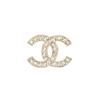 Chanel Серьги-гвоздики со стразами в форме двойного логотипа C Женские Золотые