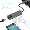 Концентратор USB C 5 в 1 с Gigabit Ethernet 4K HD для ноутбука телефона Steam Deck Адаптер-док Type C