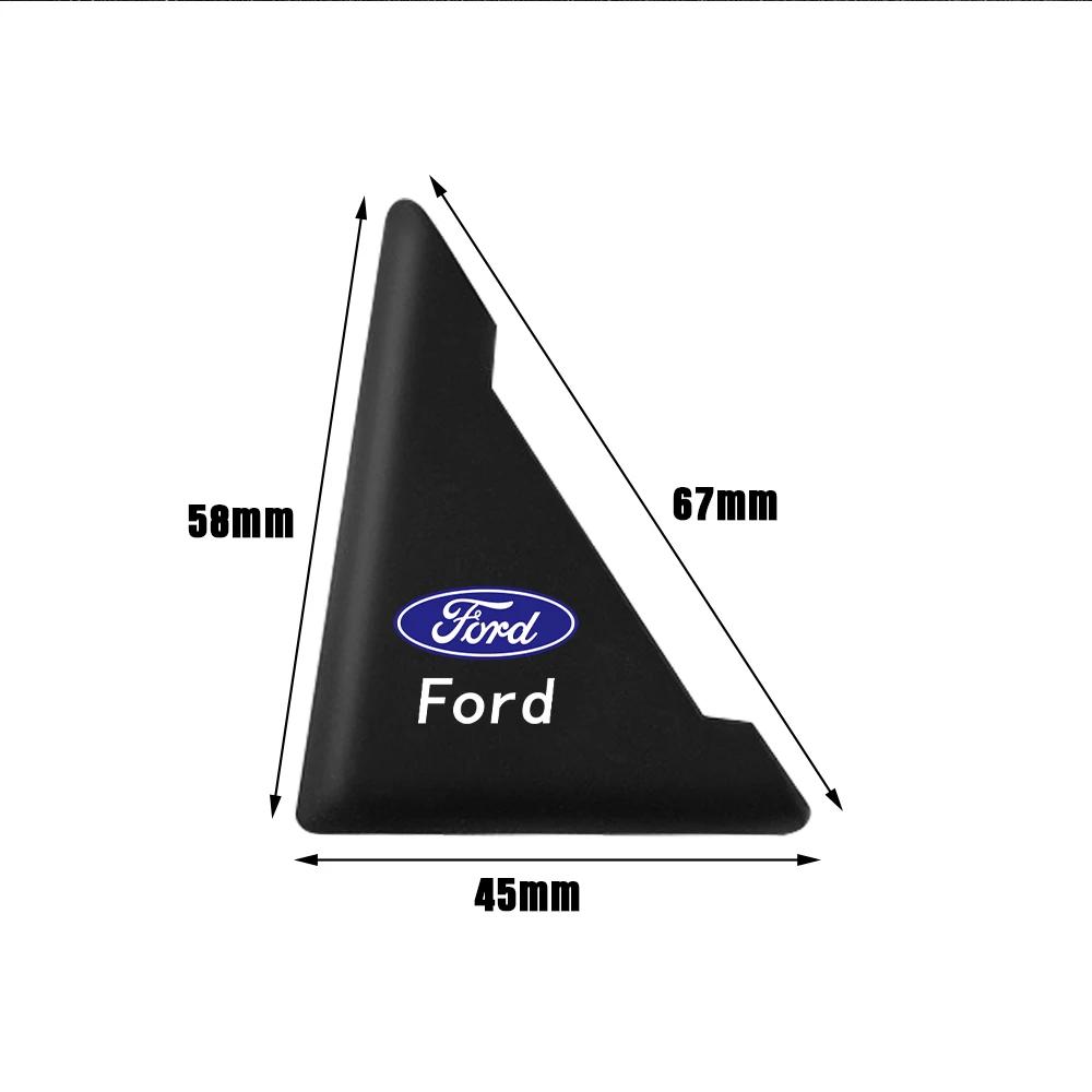Car Sticker 2Pc Car Door Corner Cover Bumper Crash Scratch Protector Sticker For Ford Ranger Focus Kuga Mustang S-MAX Transit Mo