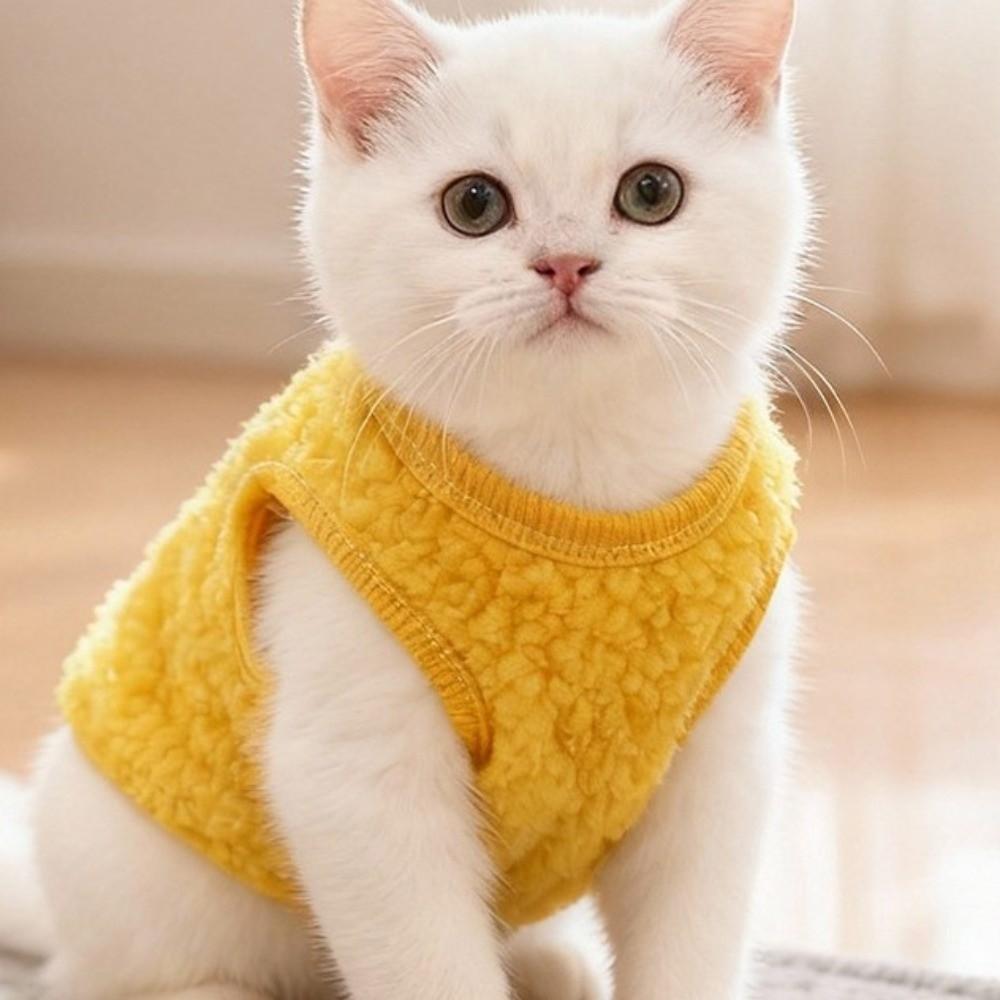 Thickened Cat Sleeveless Vest Warm Dog Fleece Coat Cozy Puppy Jacket Winter Season
