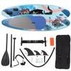 Надувная доска для сапсерфинга EVA с лишем, плавником, насосом двойного действия, рюкзаком, регулируемым веслом для серфинга, зеленая