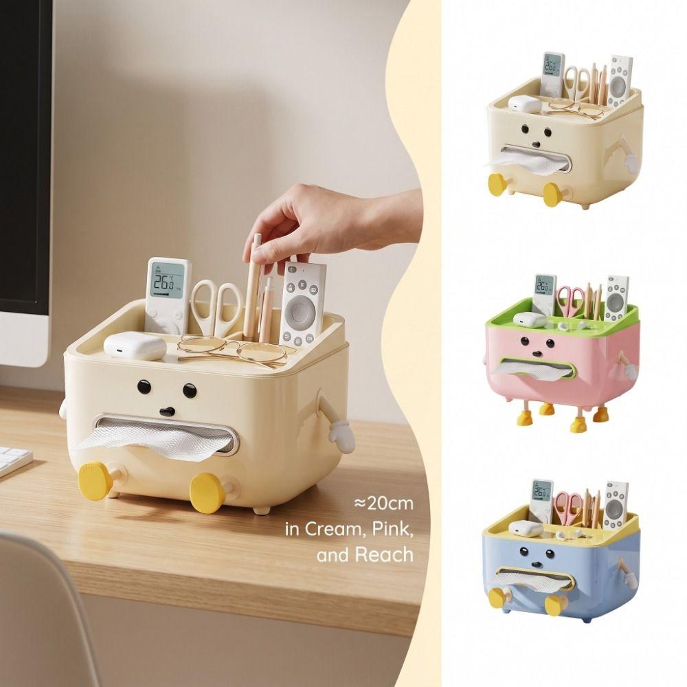Dustproof Tissue Box with Lid Tissue Dispenser Storage Box Paper Towel Box Desktop