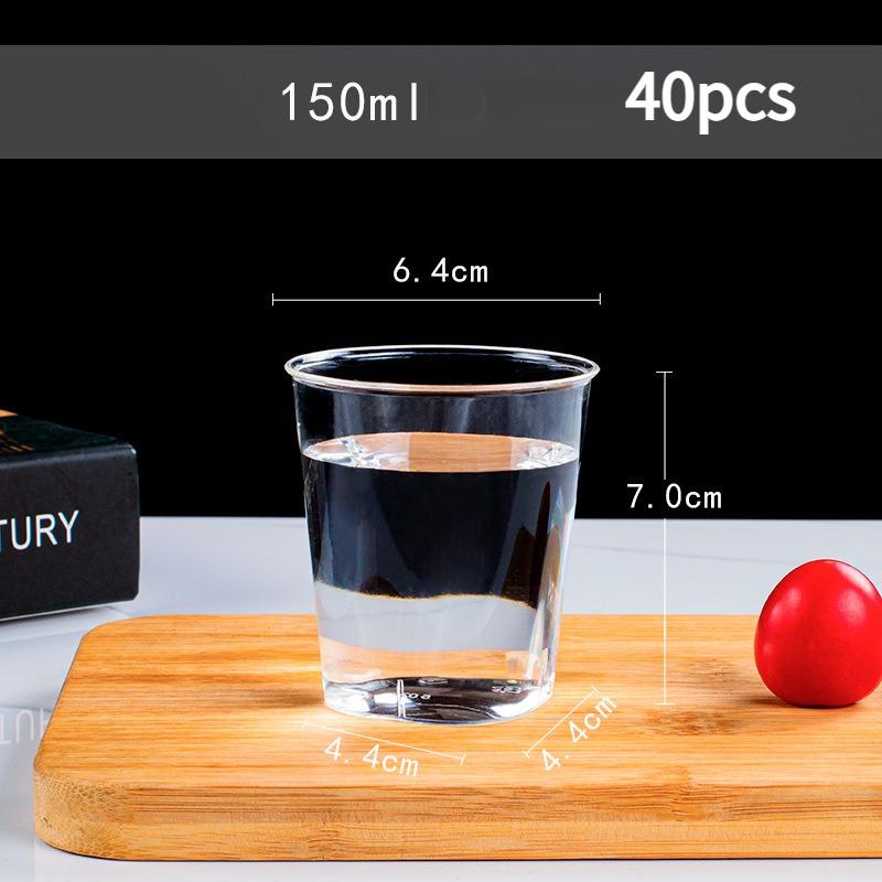 Eco-friendly Clear Plastic Disposable Party Shot Glasses Jelly Cups Tumblers Birthday Kitchen Accessories High Temperature Resistant Tea Cup for Drink