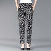 WTEMPO Цветочный принт весна-лето однотонные широкие брюки из ледяного шелка женские эластичные тонкие свободные укороченные брюки с высокой талией