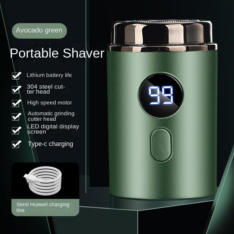 Electric portable shaver Men's body wash razor Men's Pocket Travel Razormini portable razorType-c rechargeable digital display