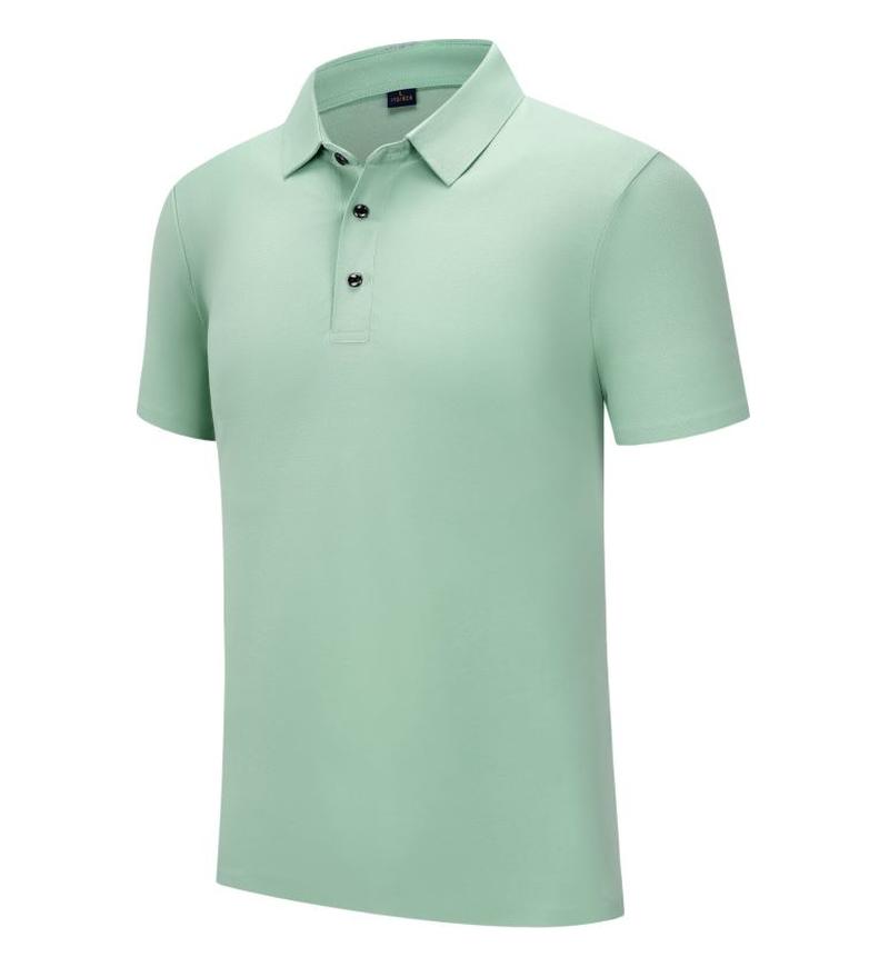 Летний комбинезон рубашка дышащий удобный топ лацкан короткий рукав однотонная футболка YG-241