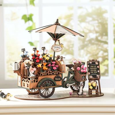 Rolife Деревянная 3D Цветок Деревянная Головоломка для Сборки DIY Поделка Интерьер Гостиная Подарок Образовательная Легко Подарить для Девочек Начальной Школы Головоломка,