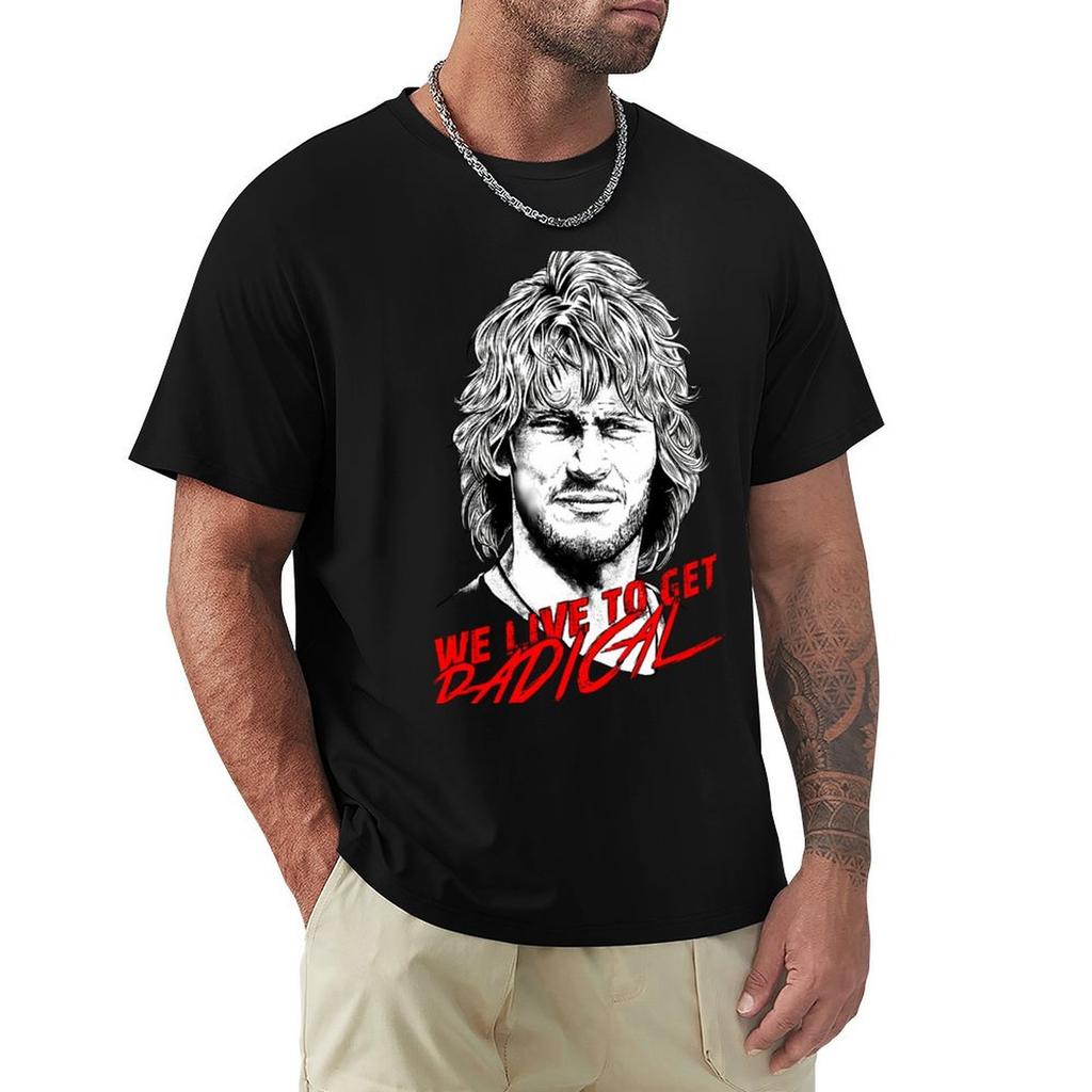 We Live To Get Radical TShirt Casual Breathable Short Sleeve Top
