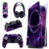Custom Sticker for PlayVital Ps5 Console Disc Ps5 Sticker Sticker for Ps5 Controller Charging Station Headset Media Remote Deep Edition, & & & [Purple