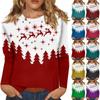 Long Sleeve Shirts For Women Cute Print Graphic Tees Blouses Casual Plus Size Basic Tops Pullover Christmas