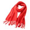 Women Winter Scarf Plaid Print Lightweight Soft Warm Scarf with Tassel Trim Cold Weather Imitation Cashmere Scarf