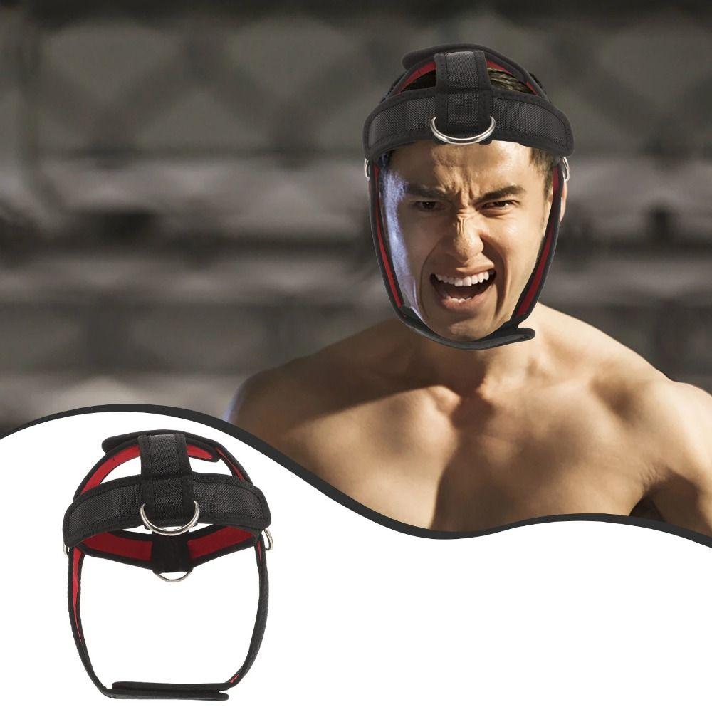 Black Head Training Harness Adjustable Neck Strength Training Strap  Home