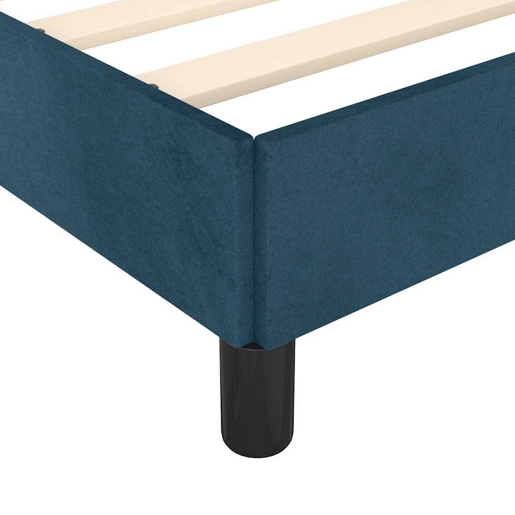 Bed Frame without Mattress Dark Blue 100 x 200 cm Velvet