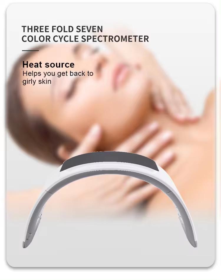 Складной светодиодный спектрометр для лица: Семицветный свет для увлажнения и омоложения кожи