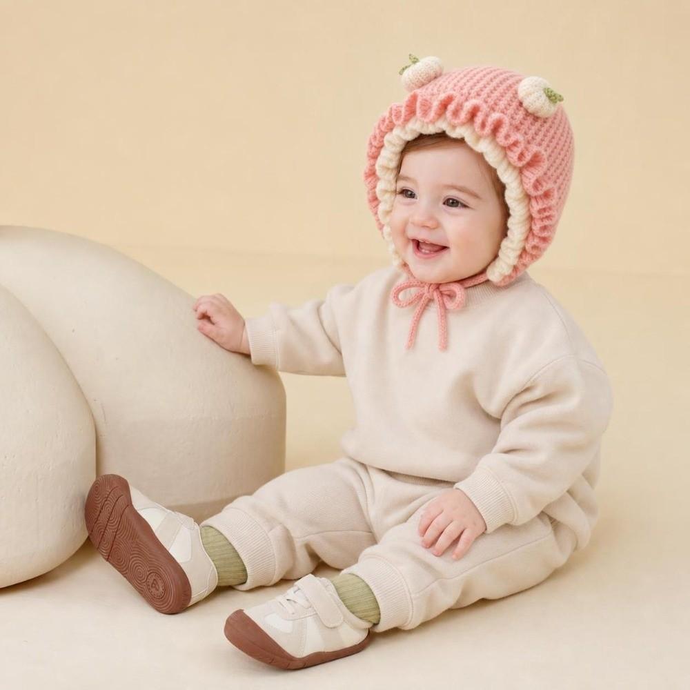 Thick Infant Winter Hat Warm Girls Knitted Hat Fashion Baby Hooded Hat