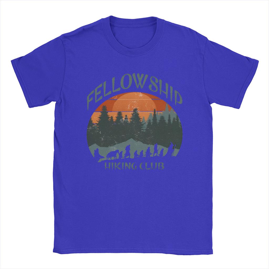 Футболка L-Lords Of The R-Rings Fellowship Hiking Club для мужчин, 100% хлопок, винтажные футболки, футболка с круглым вырезом, короткий рукав, мерч