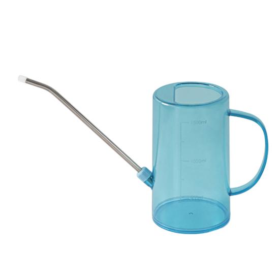 Лейка с длинным носиком 1 л/1,5 л Лейка со шкалой Прозрачный горшок для полива сада для комнатных и уличных растений, офисных цветов