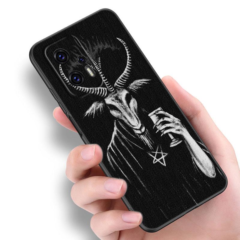 Demonic Satanic Scary Skull Phone Case For Xiaomi POCO F2 F3 M2 M3 M4 X3 X4 Pro NFC F4 GT 5G F1 X2 C3 C31 C40 M5S Black Cover