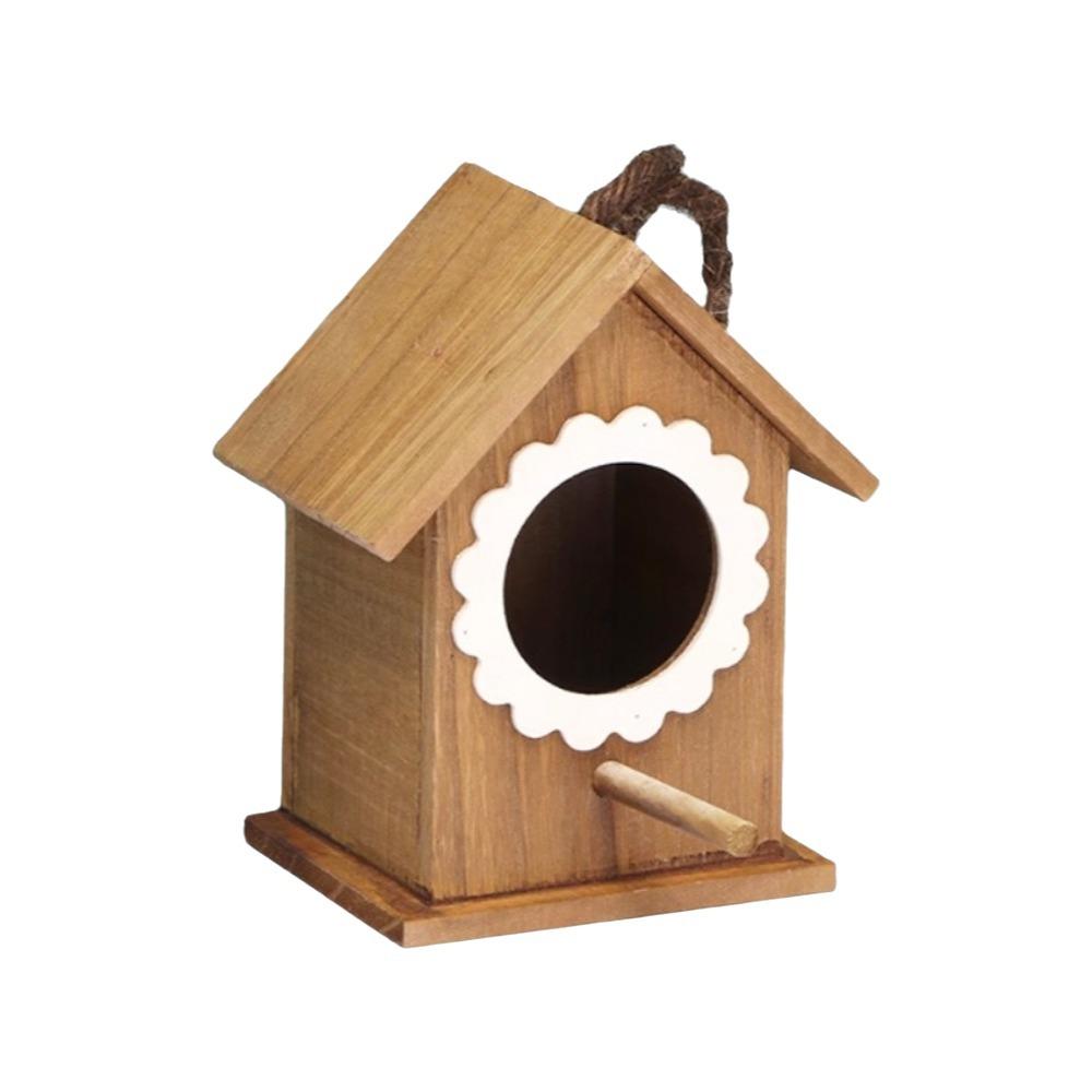 Wall Mounted Wooden Bird House Handmade Bird Breeding Box Hummingbird House  Outdoor Use