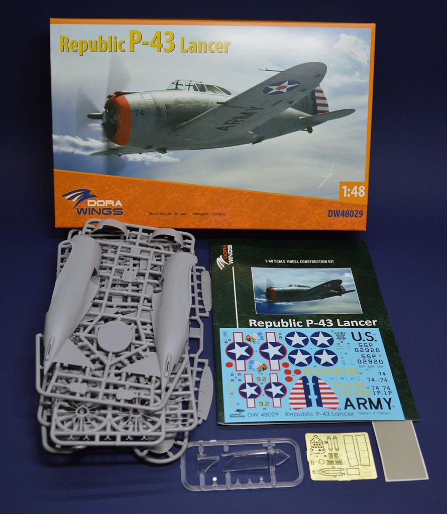 Чертежи ВВС США Republic Lancer Пластиковая модель DWS48029 1/48 P-43