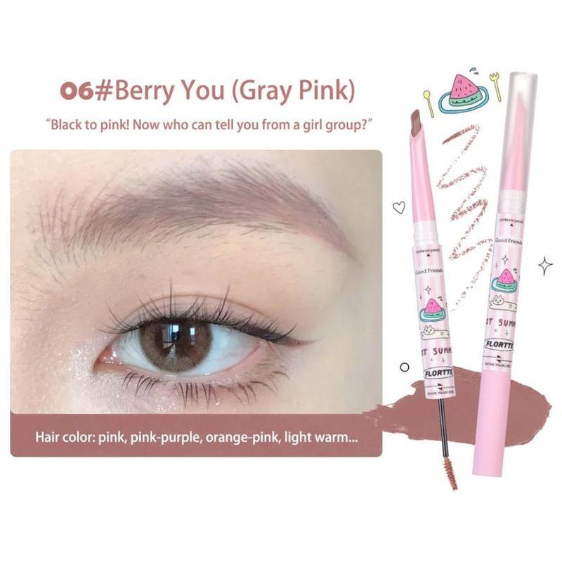 FLORTTE - Специальное издание 2 в 1 Тушь для бровей (4-6)