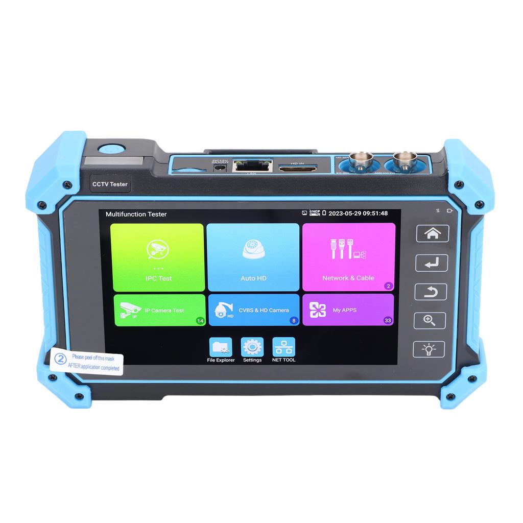 IPC5200Plus Тестер коаксиального видеонаблюдения .4-дюймовый сенсорный экран Автоматический тестер HD-видеомонитора для AHD CVI