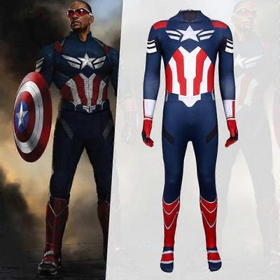 Мстители Капитан Америка 4 Боди Костюм для Косплея Marvel Мужской Костюм для Ролевых Игр Хэллоуин