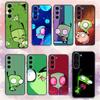 Мультяшный чехол для телефона I-Invader Z-Zim Gir для Samsung Galaxy A73, A72, A71, A70, A53, A52, A51, Другие Мягкий черный чехол