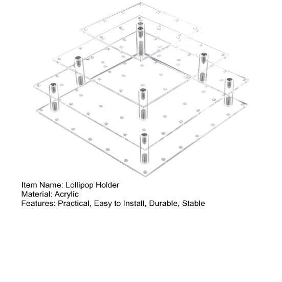 Cake Pop Stand Lollipop Holder Multiple Layers Design Large Capacity Easy Assembly Clear