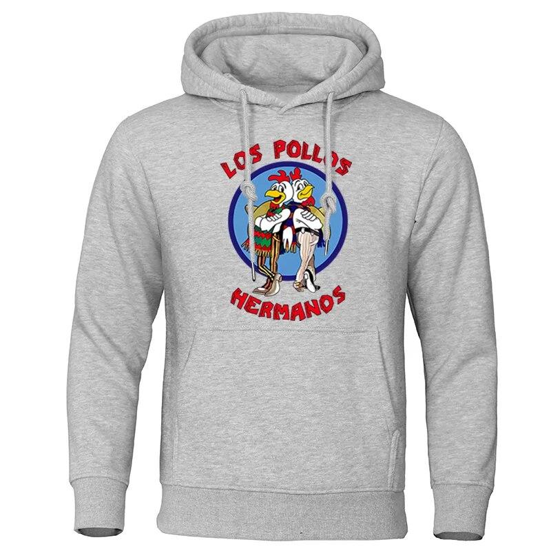 LOS POLLOS Hermanos, толстовки с принтом «Во все тяжкие», женские модные толстовки унисекс, пуловеры с капюшоном большого размера, спортивные костюмы, одежда унисекс