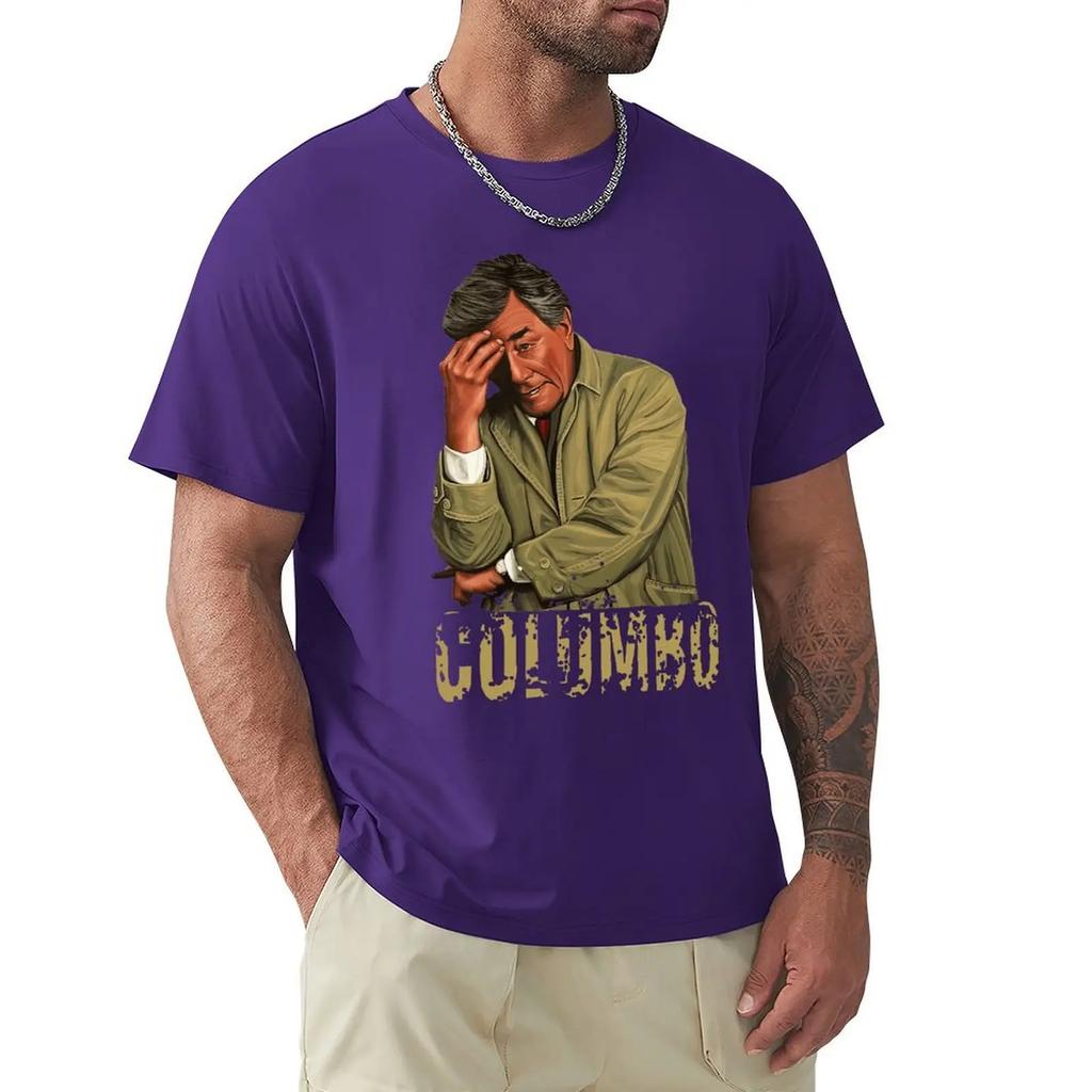 Футболка Columbo Retro Peter Falk Футболка Harajuku с коротким рукавом Футболка с графикой из 100% хлопка