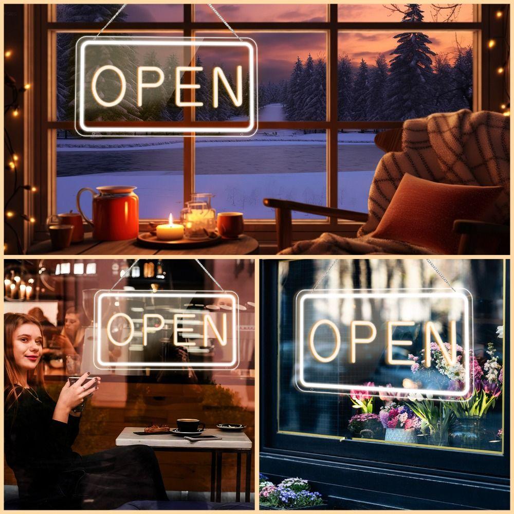 Неоновая вывеска на USB-питании, регулируемая яркость, долговечная неоновая лампа, для витрины магазина