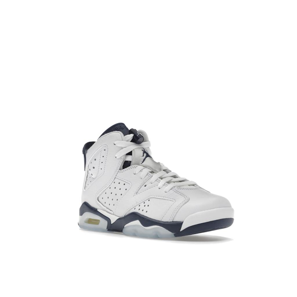 Air Jordan 6 Retro GS Midnight Navy 2022 Kids Sneakers White 384665-141