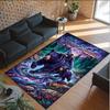 Teddy Bear Theme Crystal Velvet Rug Personalized Custom Name Text Soft Floor Mat Home Decor